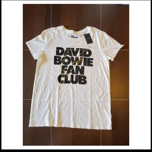 New Lucky Brand David Bowie Fan Club T-shirt. MED